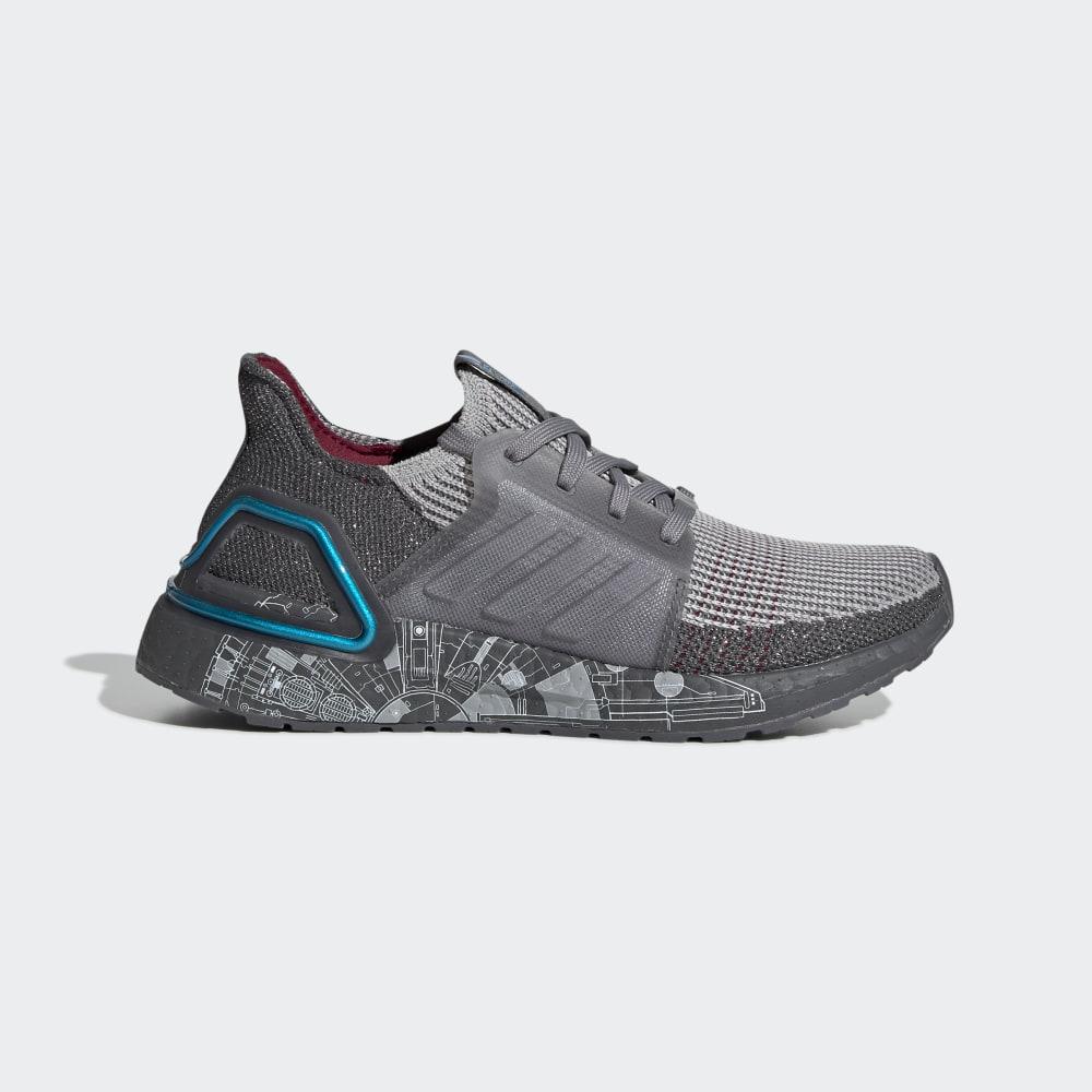 Adidas Boys' Ultraboost 19 Star Wars Running Shoes Grey/Light Blue Ireland FW4230